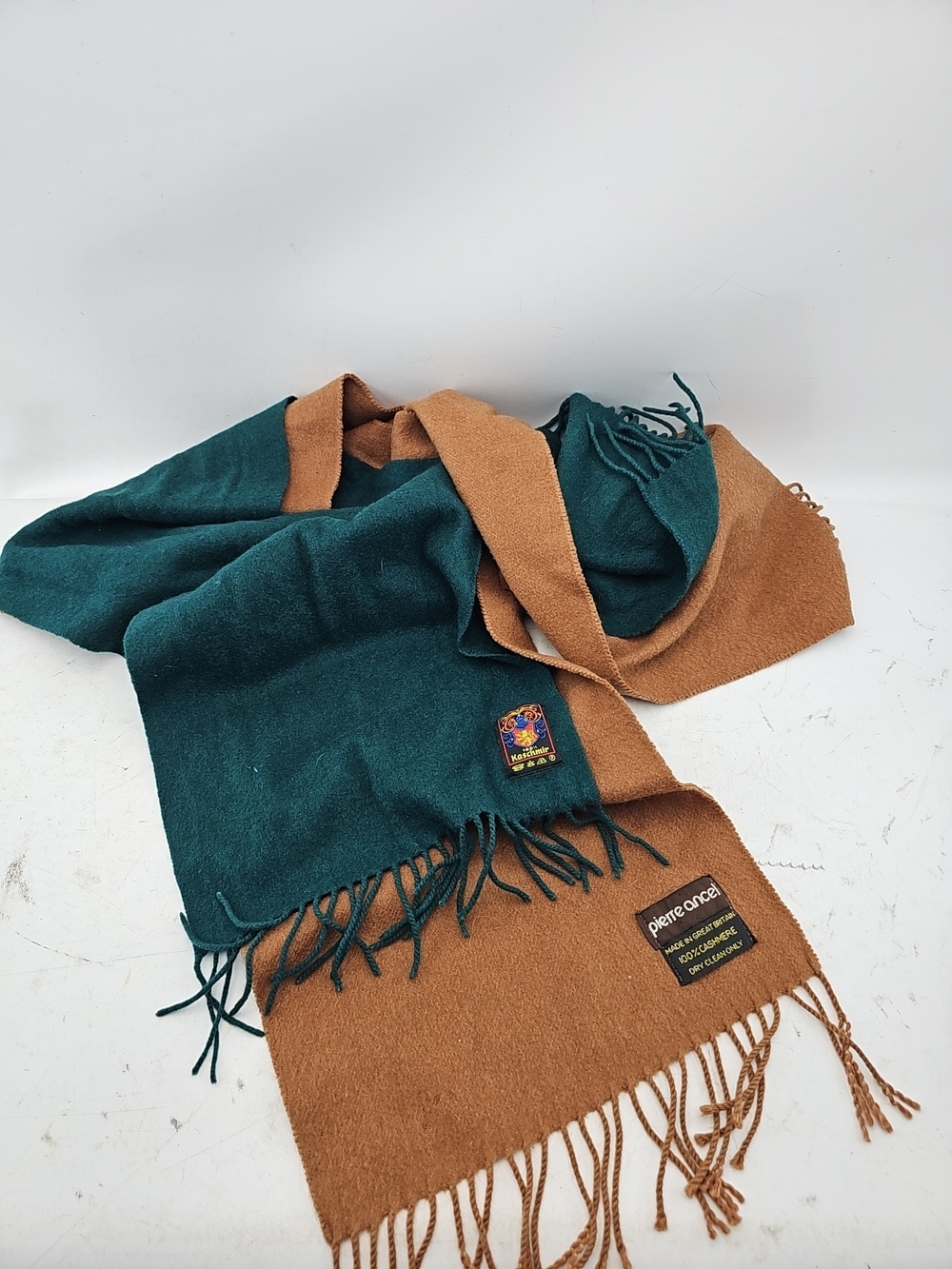 Pierre Ancel 100% Cashmere Reversible Scarf
